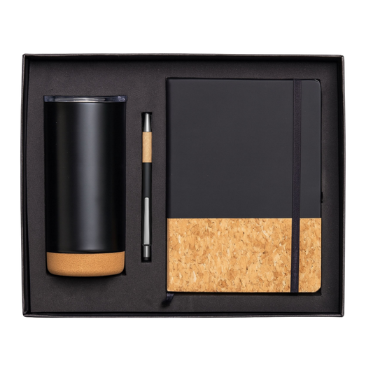 EJK124- 3-IN-1 Cork Gift Set | Notebook | Pen | Coffee Mug