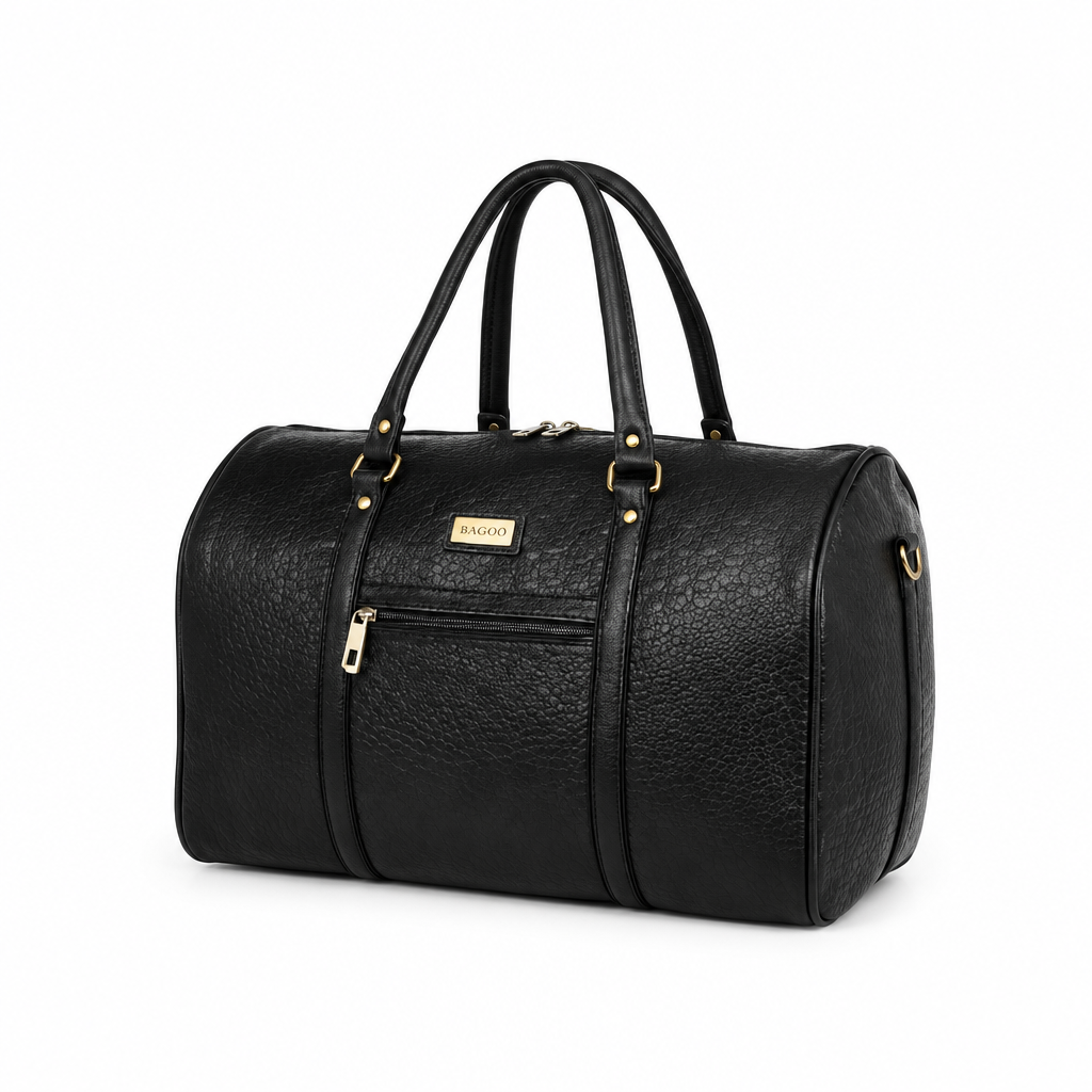 Fur Jaden Croc Weekender Duffle Bag - Black