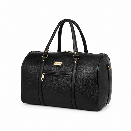 Fur Jaden Croc Weekender Duffle Bag - Black
