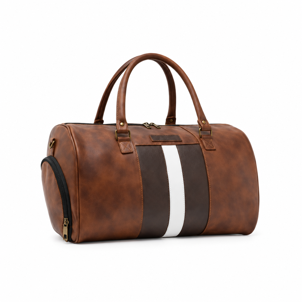 Fur Jaden Weekender Faux Leather Duffle Bag - Tan