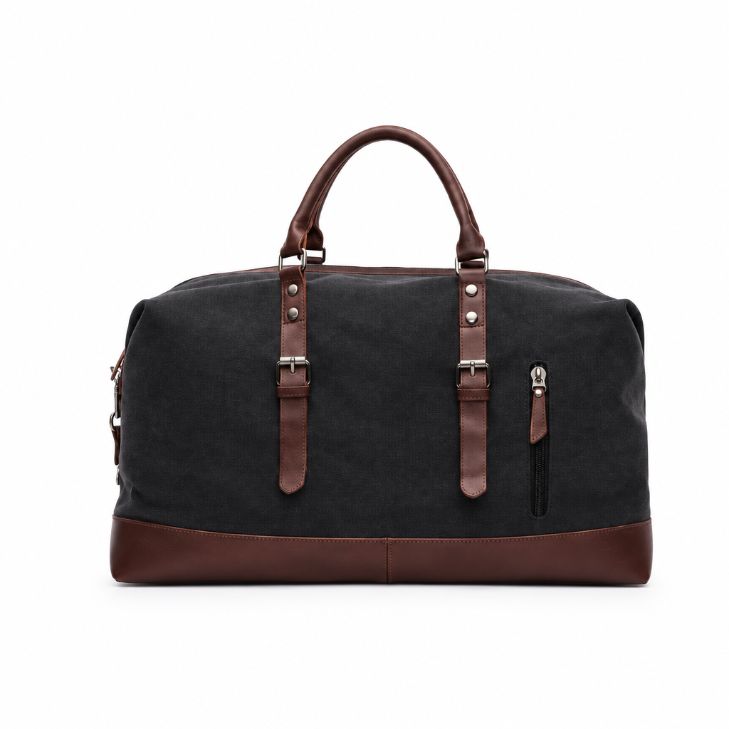 Fur Jaden Canvas Travel Duffle Bag - Dusk Black