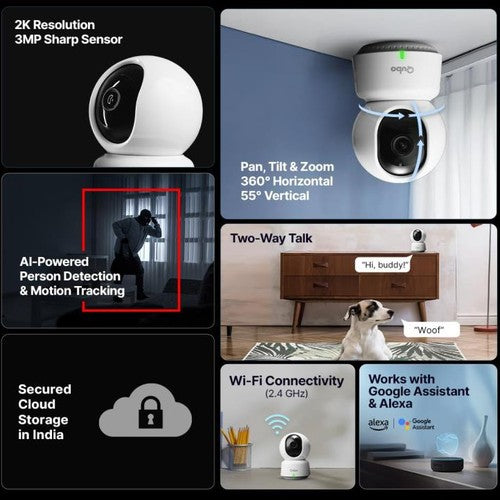 Qubo CCTV Camera PTZ 3MP - lifestyle image 2