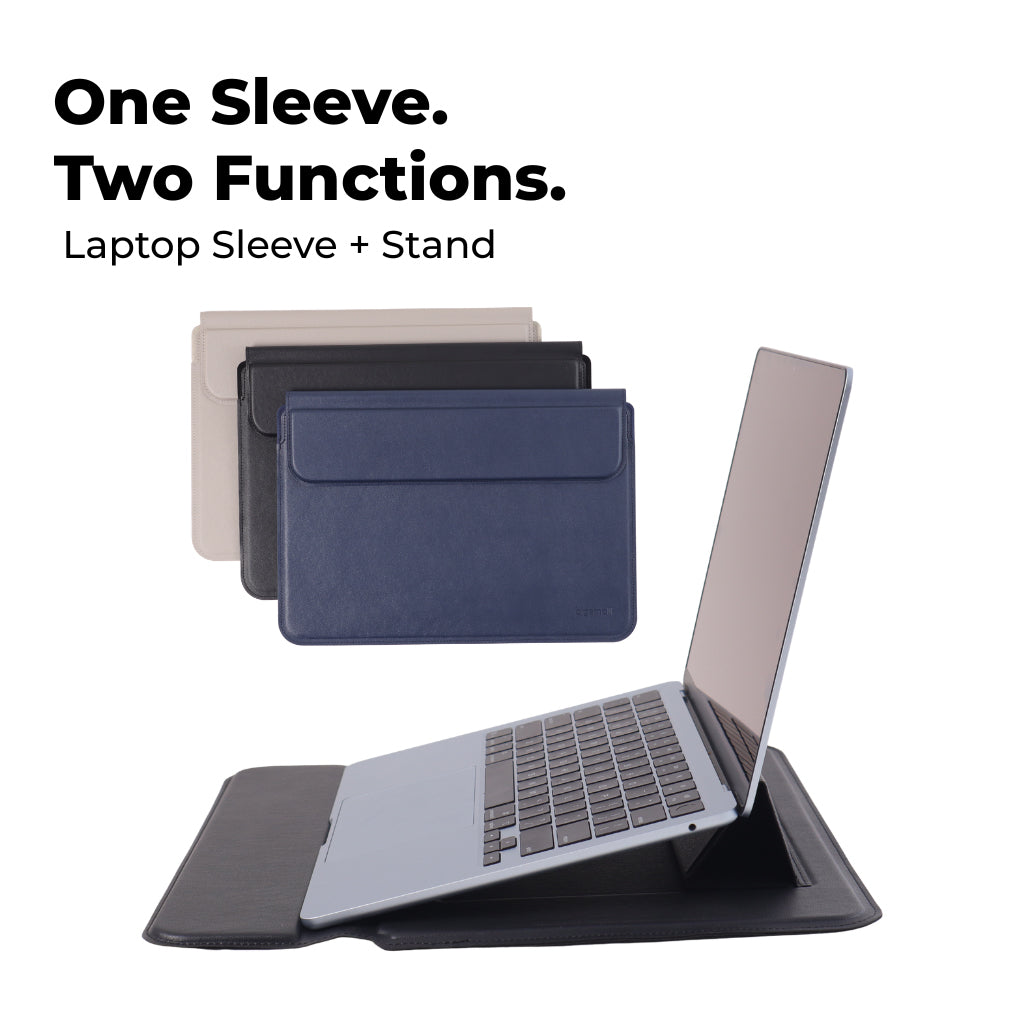 OG14- Elevate Pro Leather Laptop Sleeve with Magnetic Stand