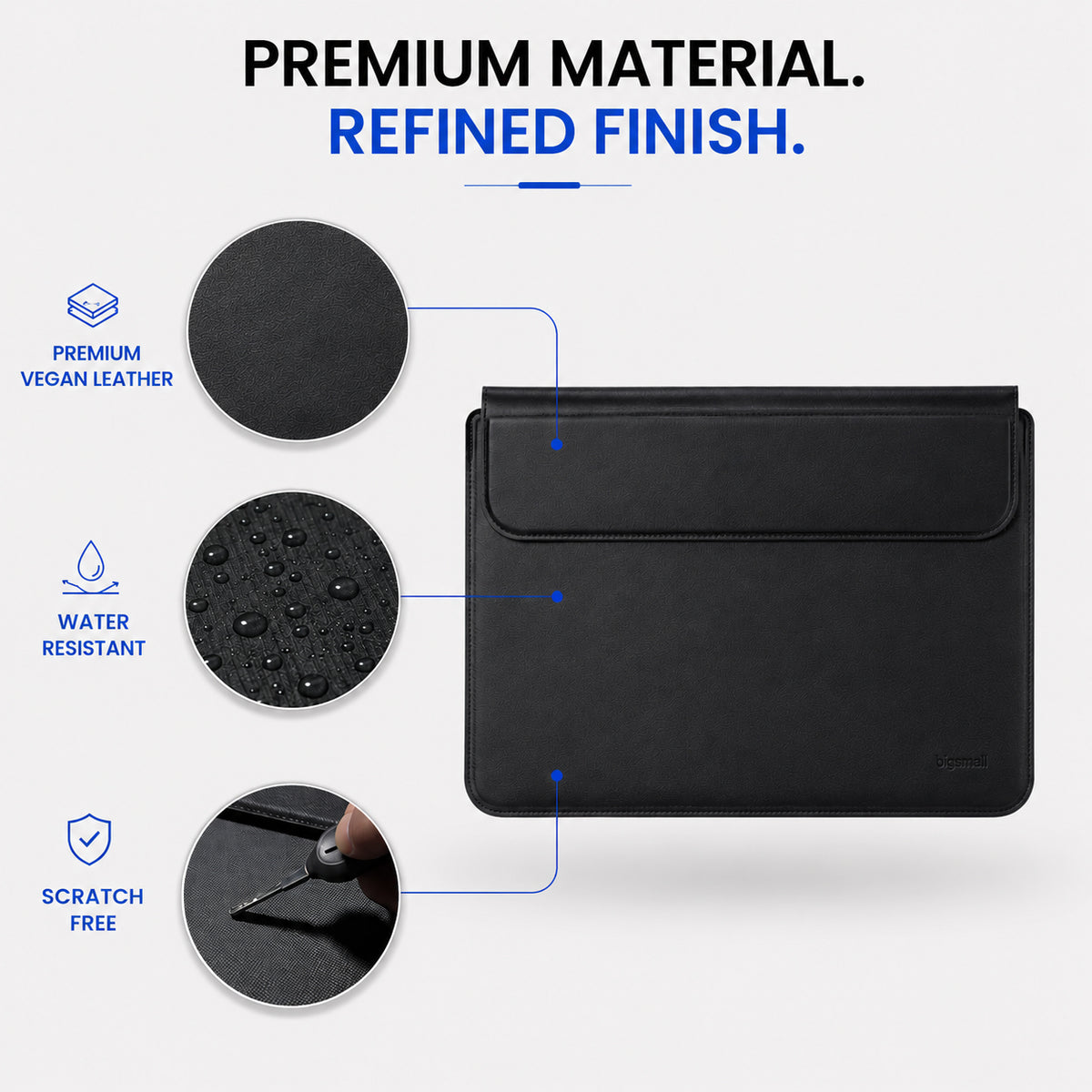 OG14- Elevate Pro Leather Laptop Sleeve with Magnetic Stand