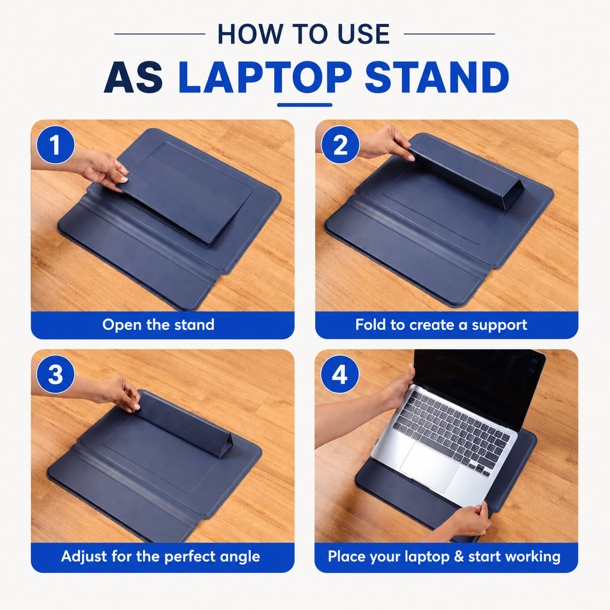 OG14- Elevate Pro Leather Laptop Sleeve with Magnetic Stand