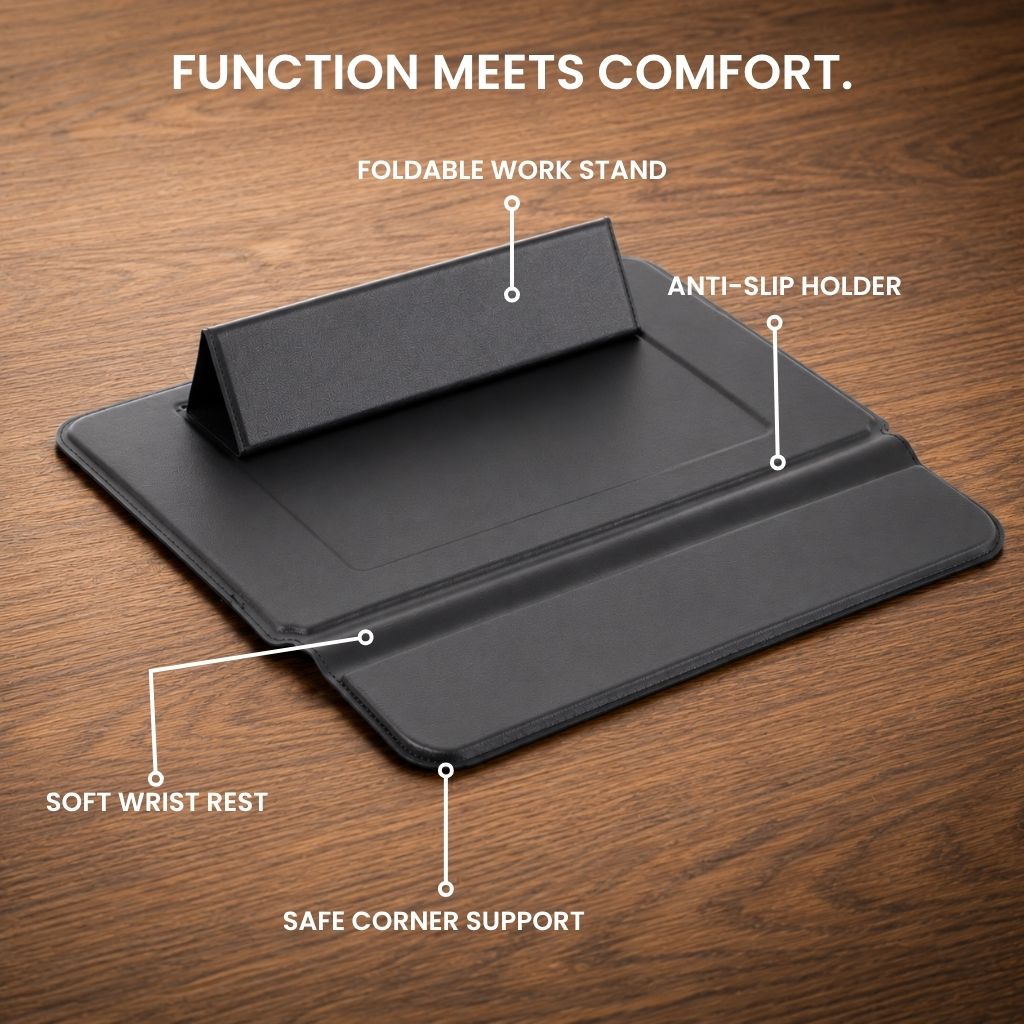 OG14- Elevate Pro Leather Laptop Sleeve with Magnetic Stand