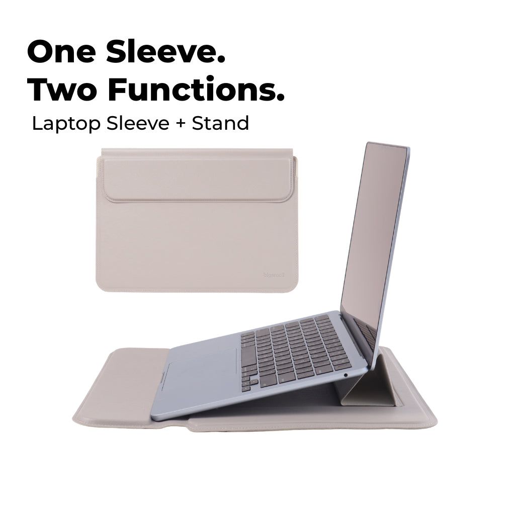 OG14- Elevate Pro Leather Laptop Sleeve with Magnetic Stand