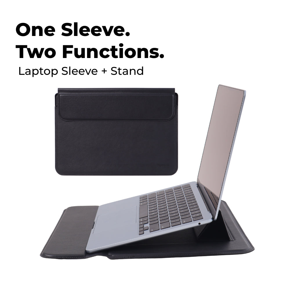 OG14- Elevate Pro Leather Laptop Sleeve with Magnetic Stand