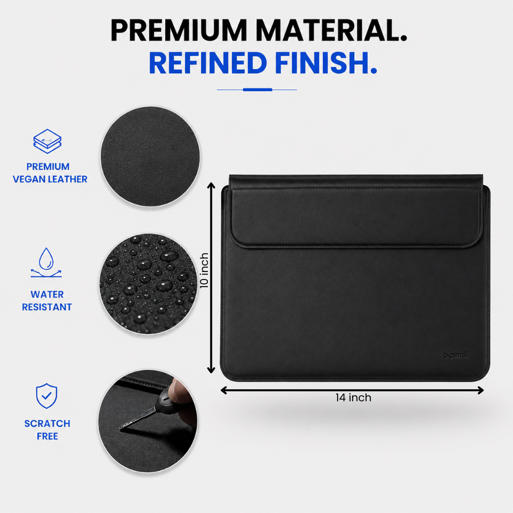 OG14- Elevate Pro Leather Laptop Sleeve with Magnetic Stand