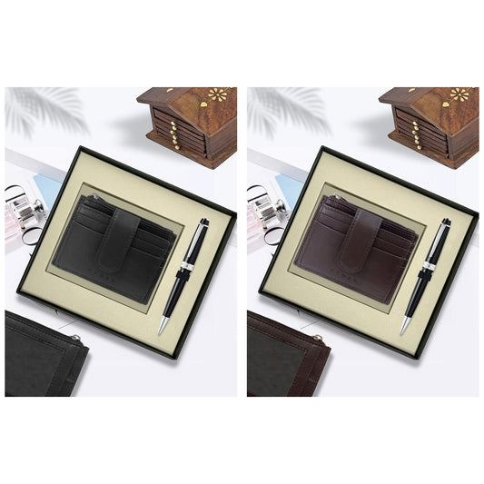 GS55 - Cross Bailey Light Black BP Pen + Leather Card Holder square catalogue product image