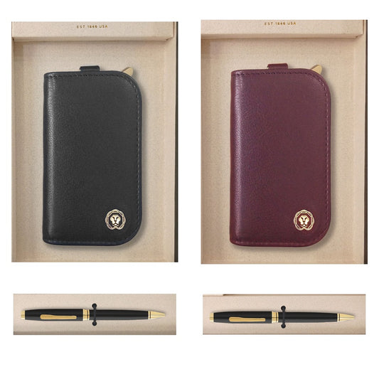 GS60 - Cross Coventry Black Lacquer with Gold Appointments Ball Point Pen + Chic Car Key Holder Large square catalogue product image