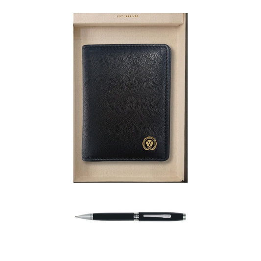 GS83 - Cross Coventry Black Lacquer BP Pen + Elite Gusset Card Case square catalogue product image