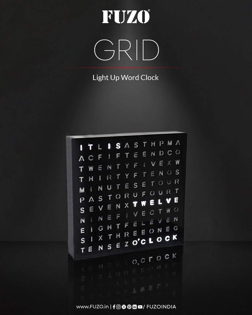 ED113- FUZO GRID Light Up Word Clock