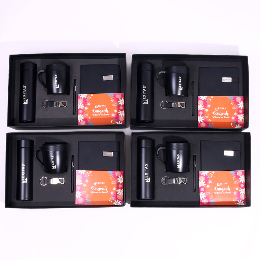 EJK79- Lexitas 5-IN-1 Gift Set | Notebook | Pen | Mug | Keychain | Bottle
