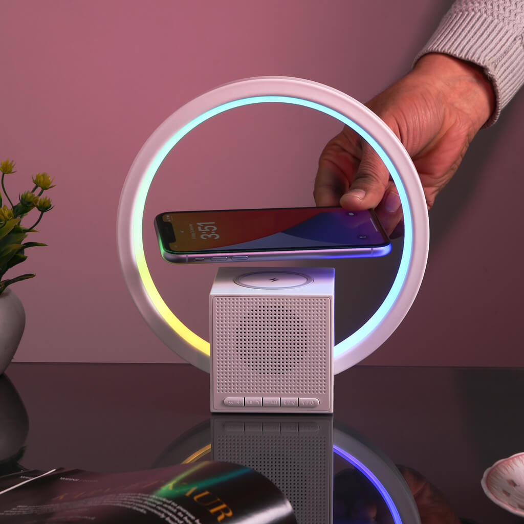 OG11- Aura LED Lamp with Wireless Charging & Speaker