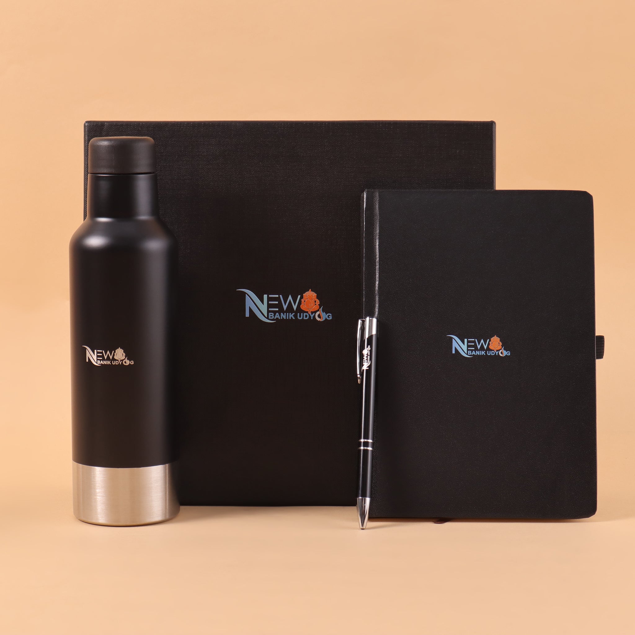 EJK126- 3-IN-1 Gift Set | Notebook | Pen | Bottle