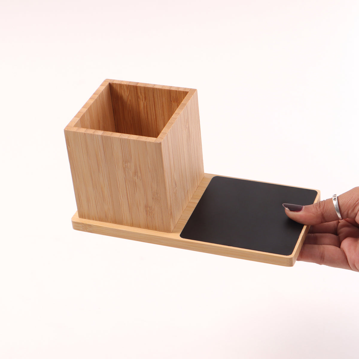 ED163- Bamboo Pen Stand & Cup Warmer
