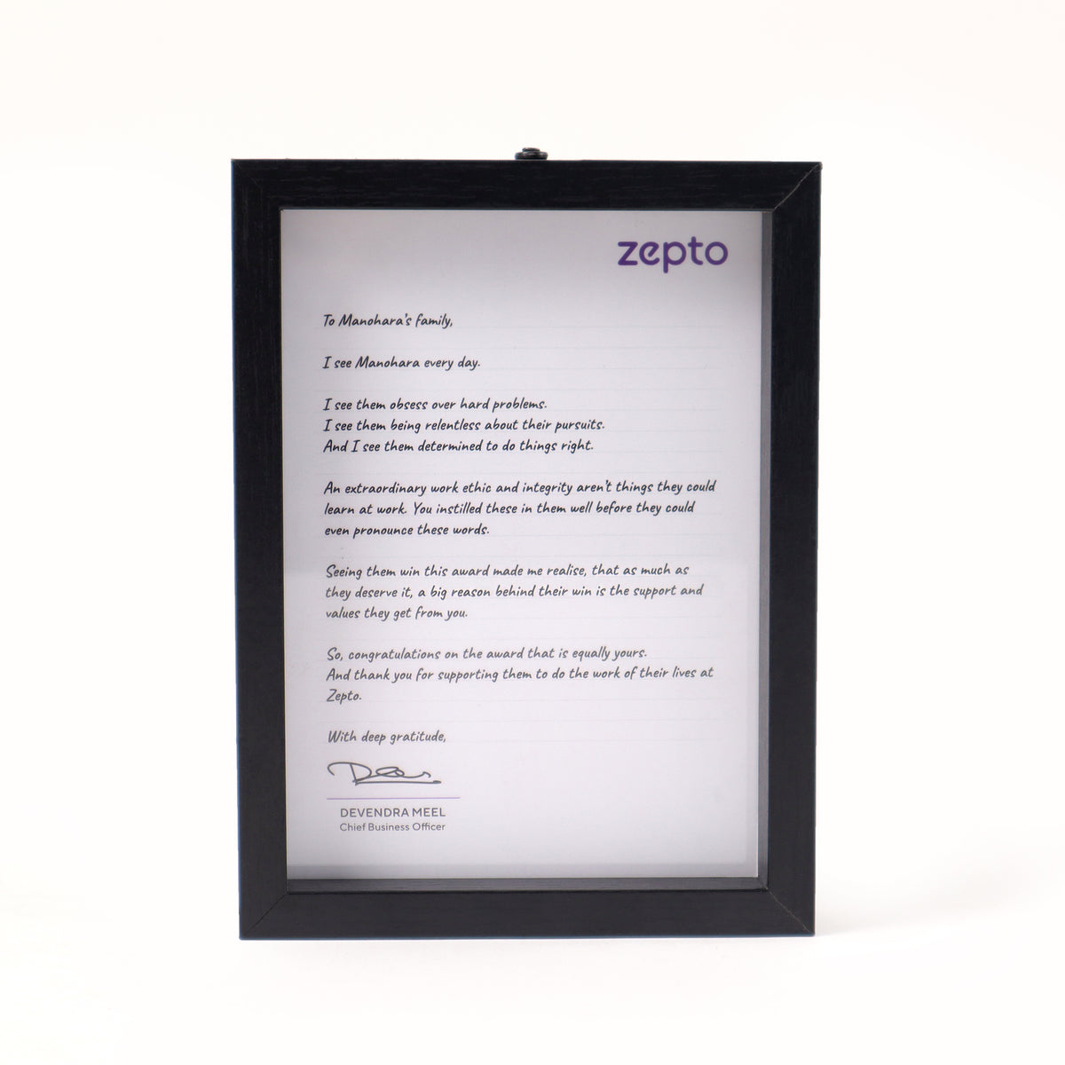 CGH80- Zepto Corporate Order