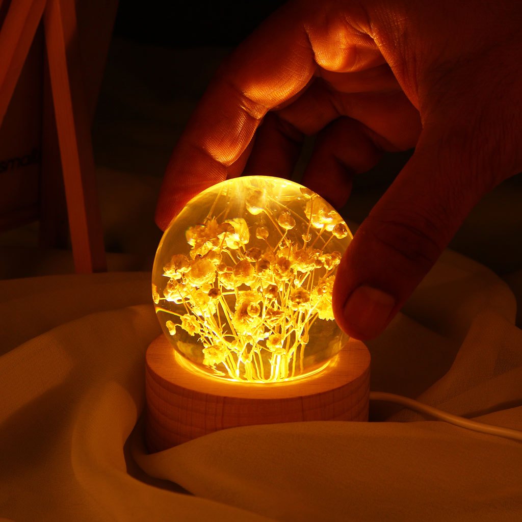 OG27- Immortal 3D Flower Crystal Lamp