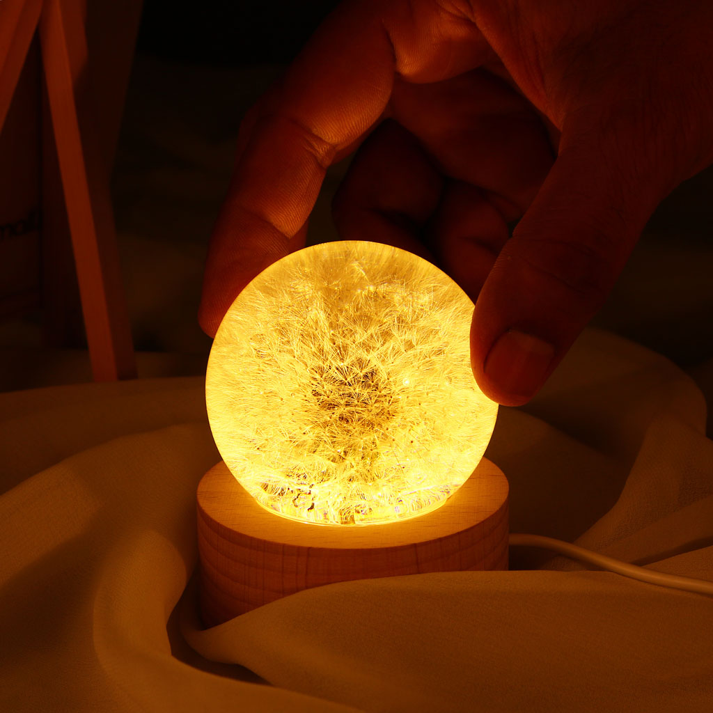 OG27- Immortal 3D Flower Crystal Lamp
