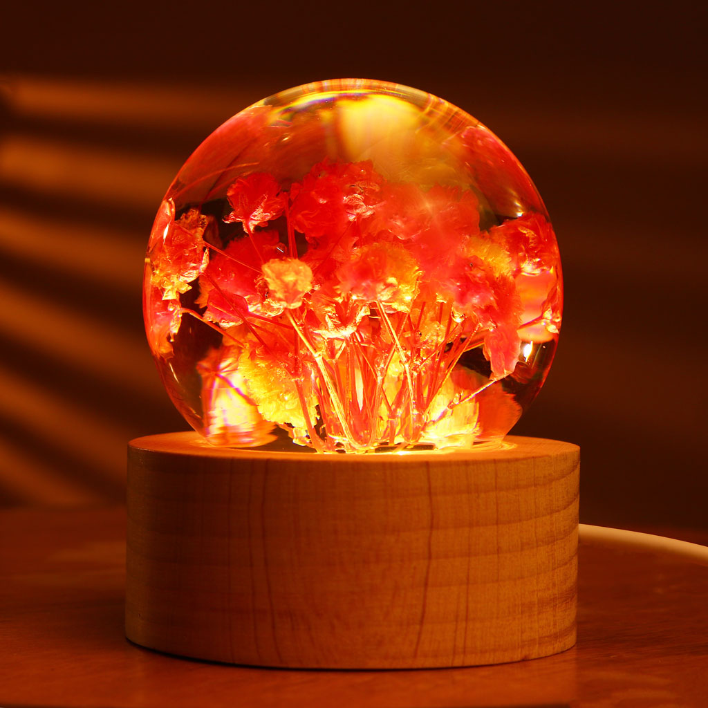 OG27- Immortal 3D Flower Crystal Lamp