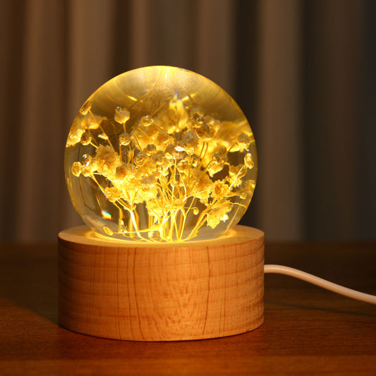 OG27- Immortal 3D Flower Crystal Lamp