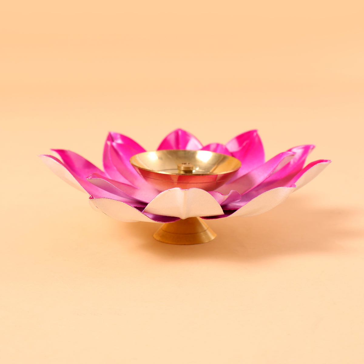 CD336- Flower Shape Metal Diya