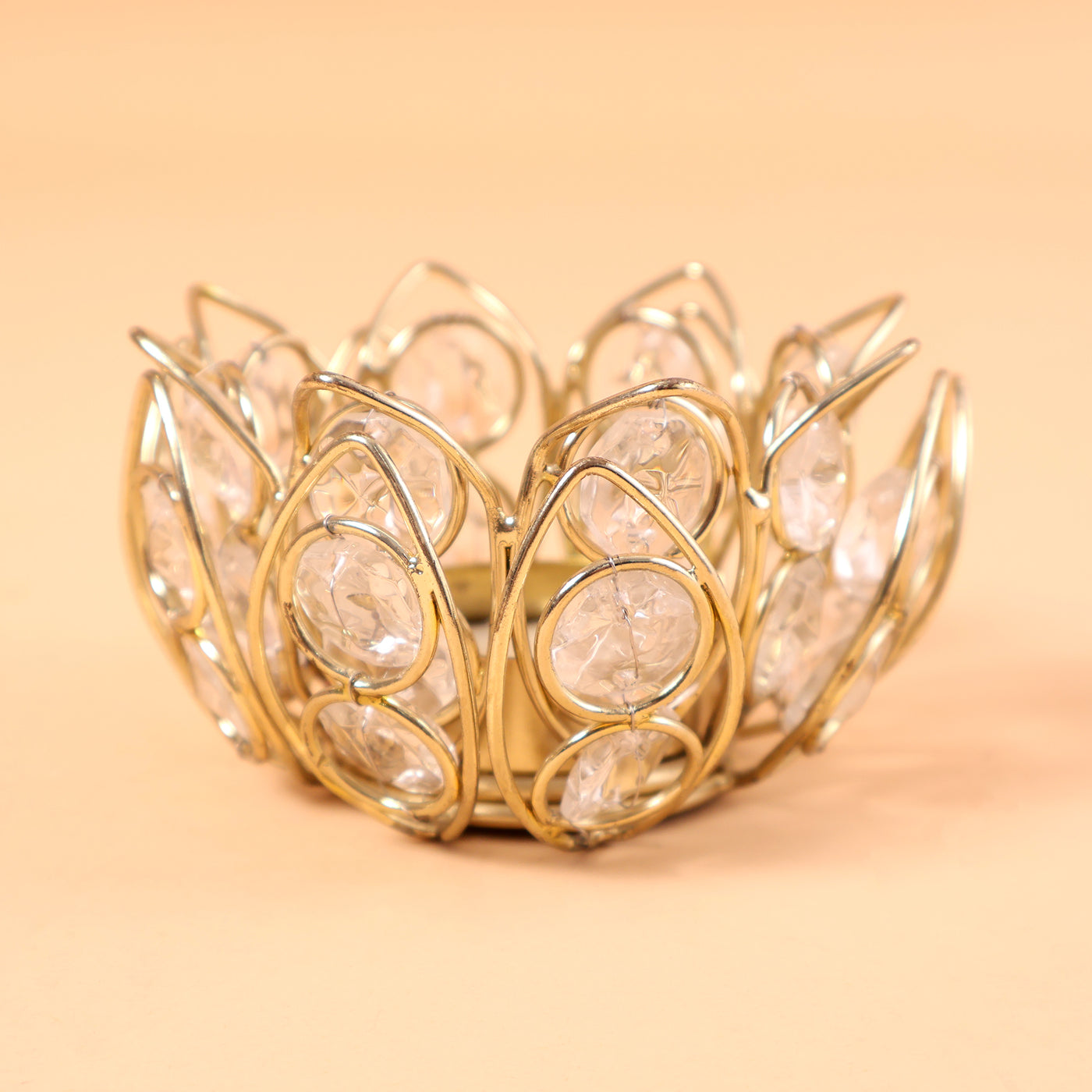 CD329- Gold Metal Diya