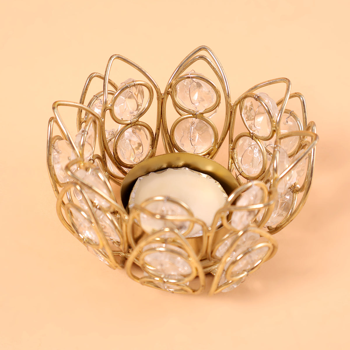 CD329- Gold Metal Diya