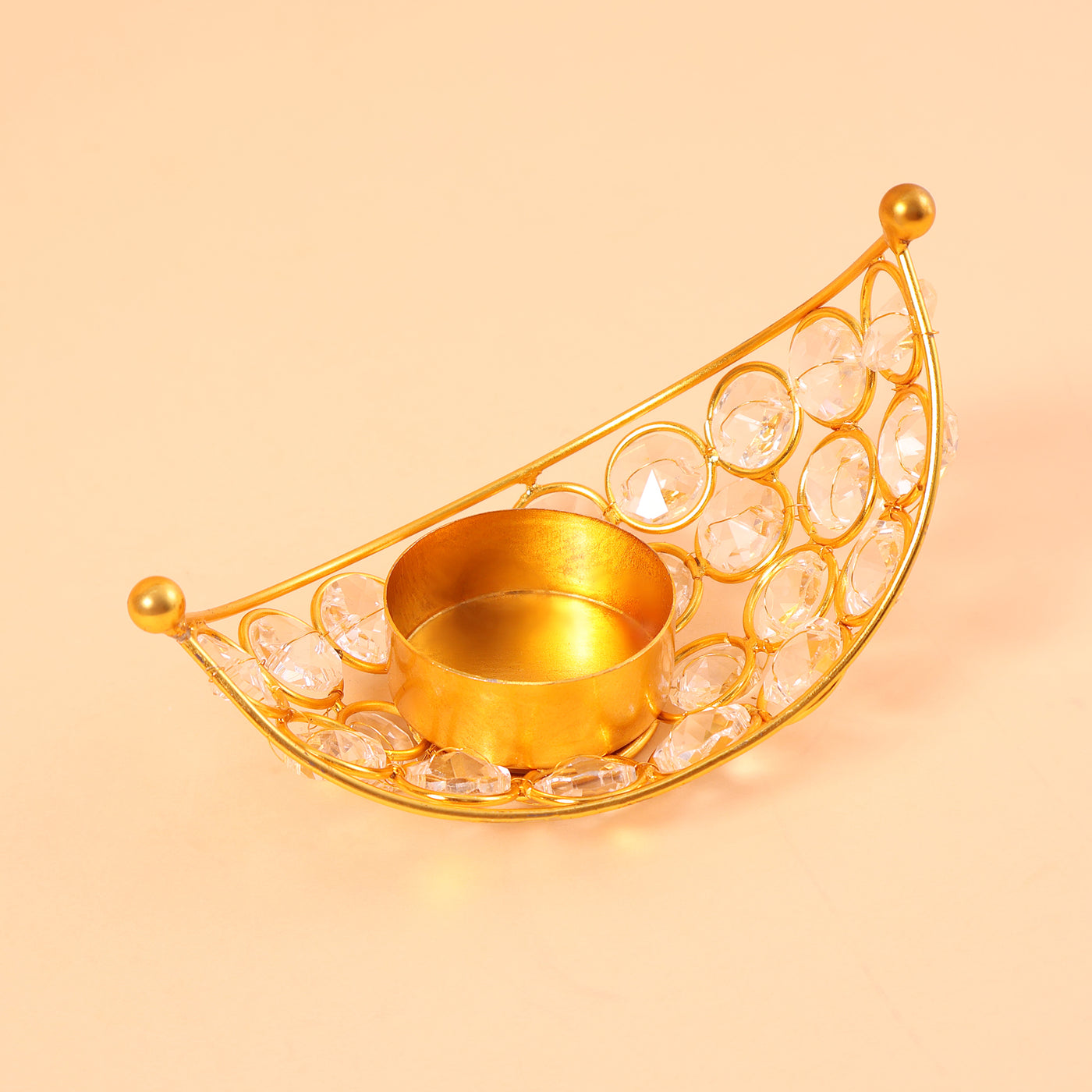 CD328- Gold Metal Diya