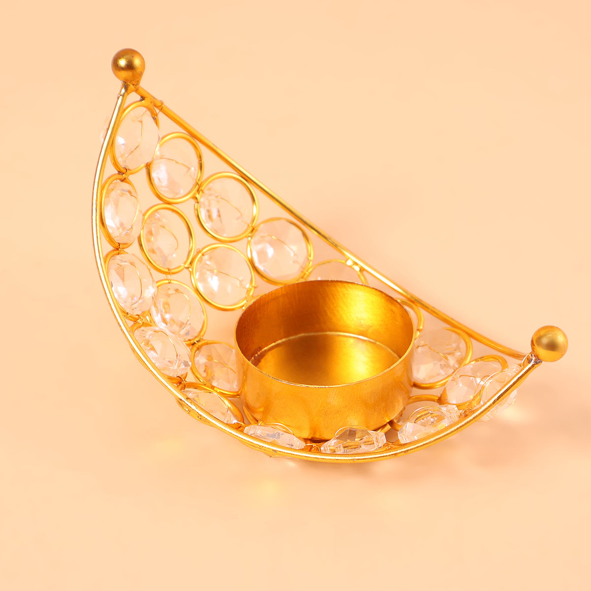 CD328- Gold Metal Diya