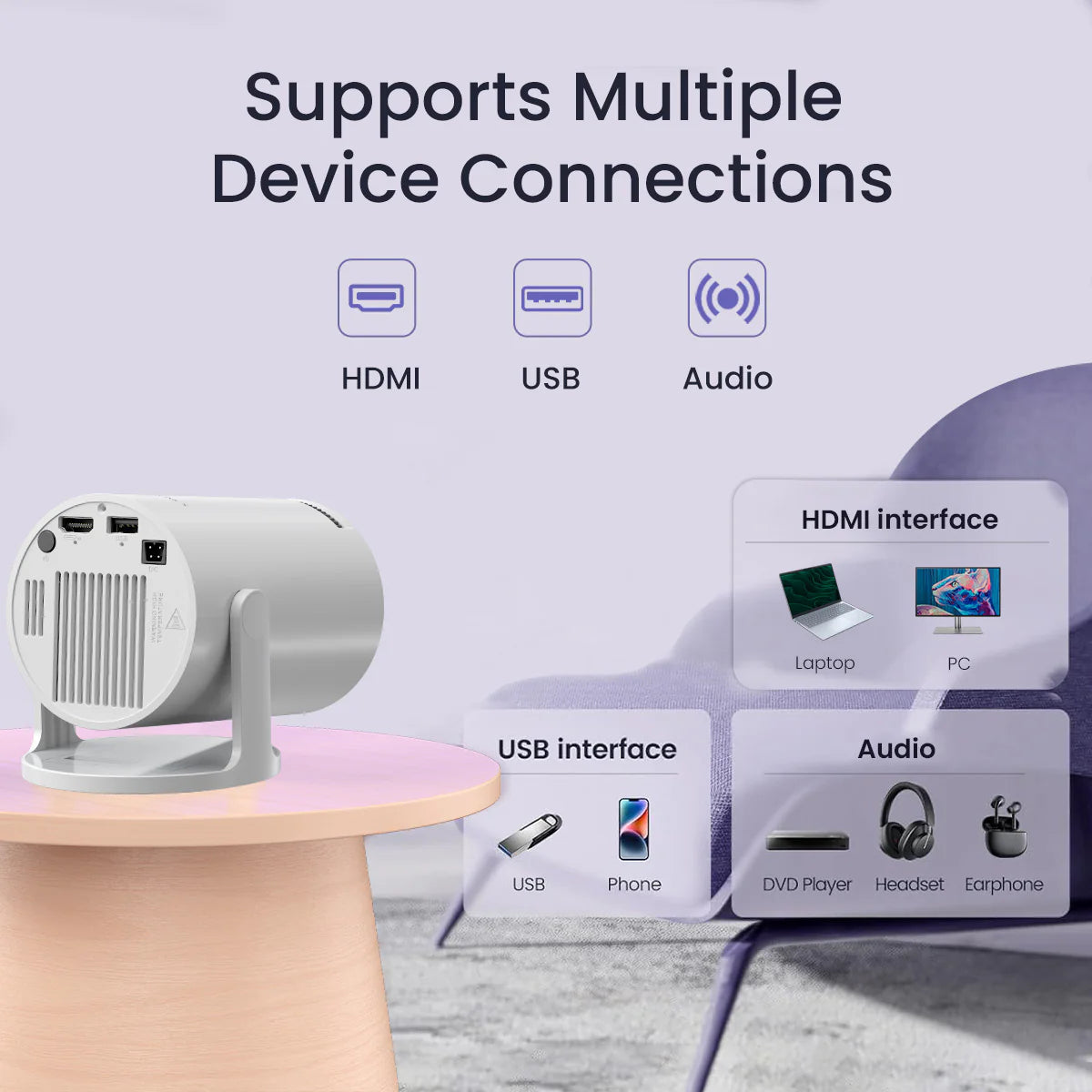 ED33- Portronics Beem 440 Smart LED Projector