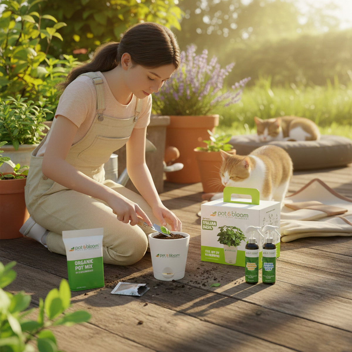 Italian Basil Kit - official Pot & Bloom image