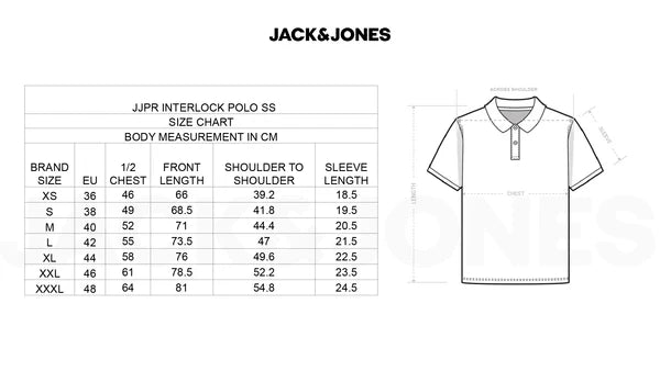 BST16- Jack & Jones Interlock Polo T-Shirt