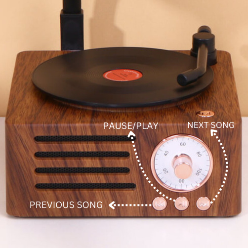 OG08- Retro Gramophone Bluetooth Speaker