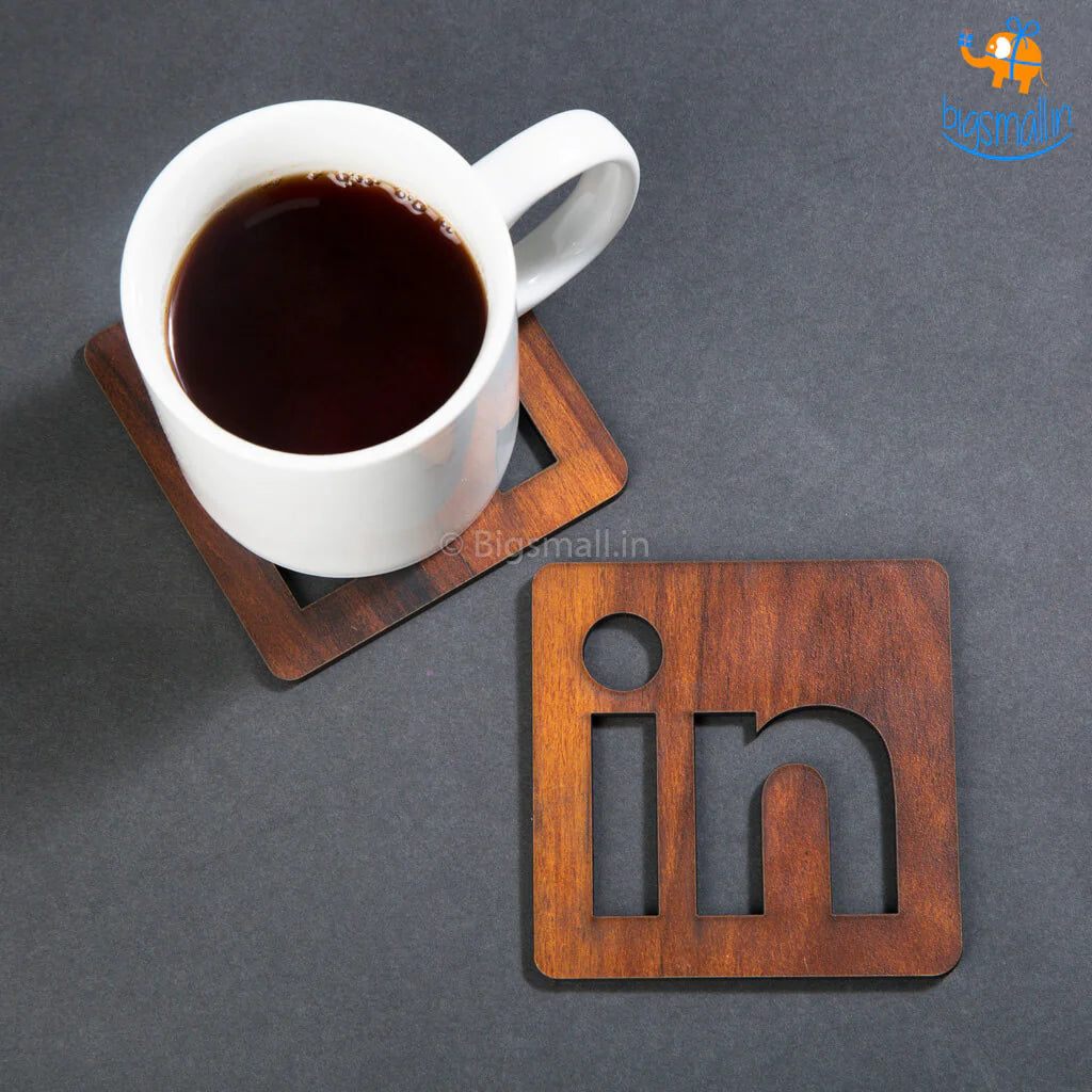 OE05- Customized Wooden Laser Cut Coaster (Set 0f 2)