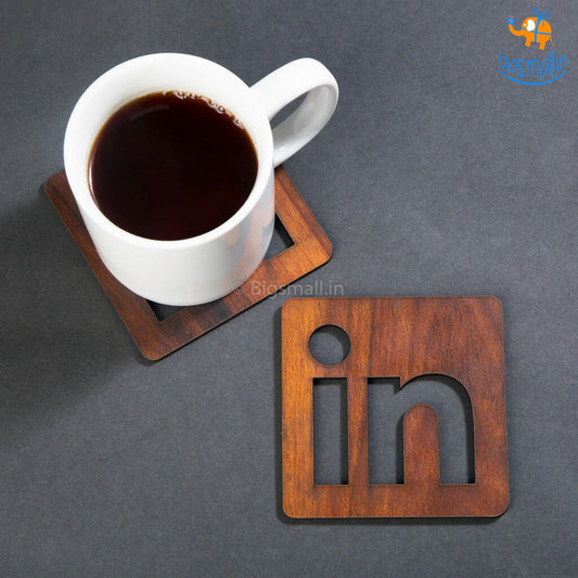 OE05- Customized Wooden Laser Cut Coaster (Set 0f 2)