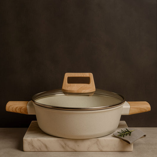 SOLARA Belmont Ceramic Kadai with Lid 24CM