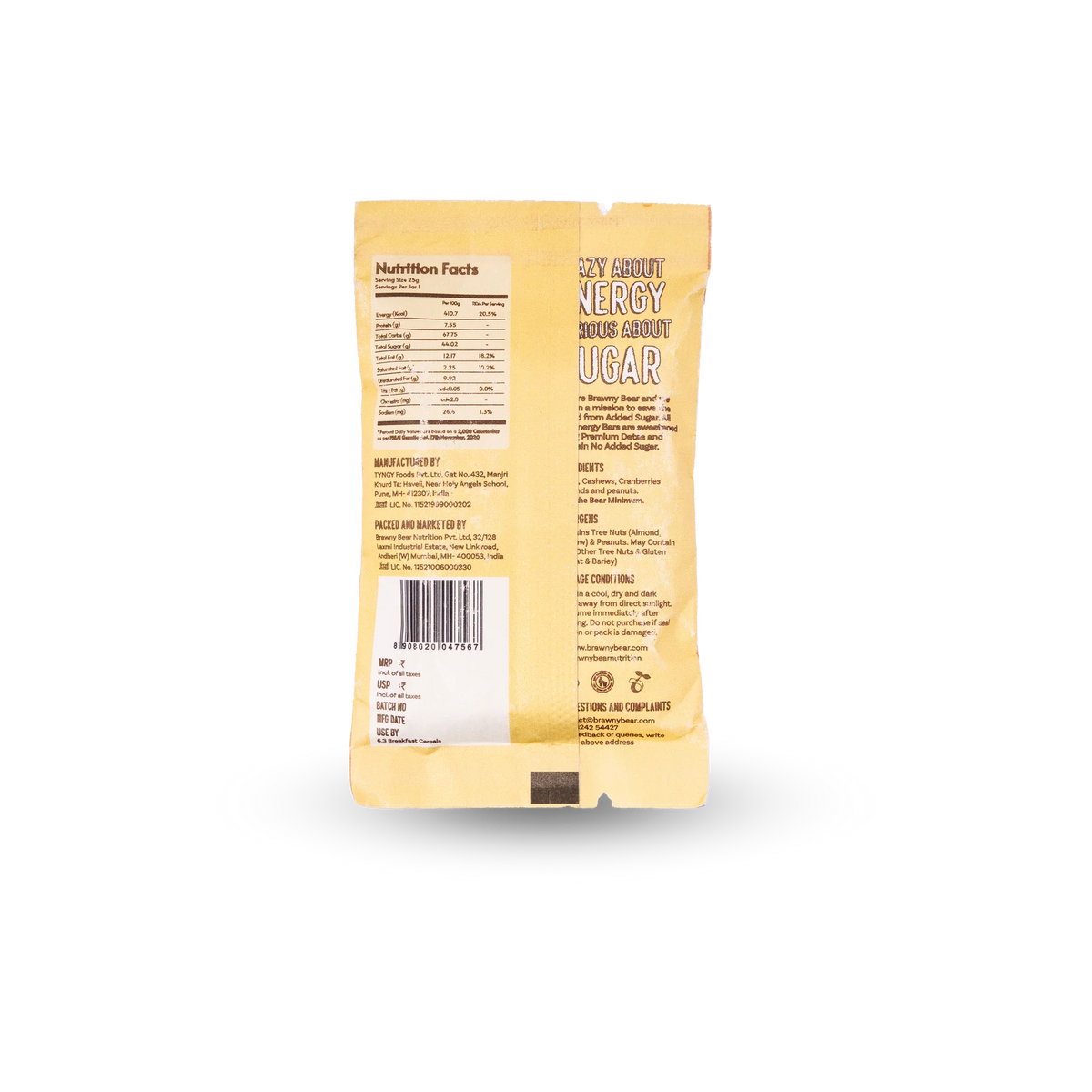 BSE35- Brawny Bear Date Energy Bars