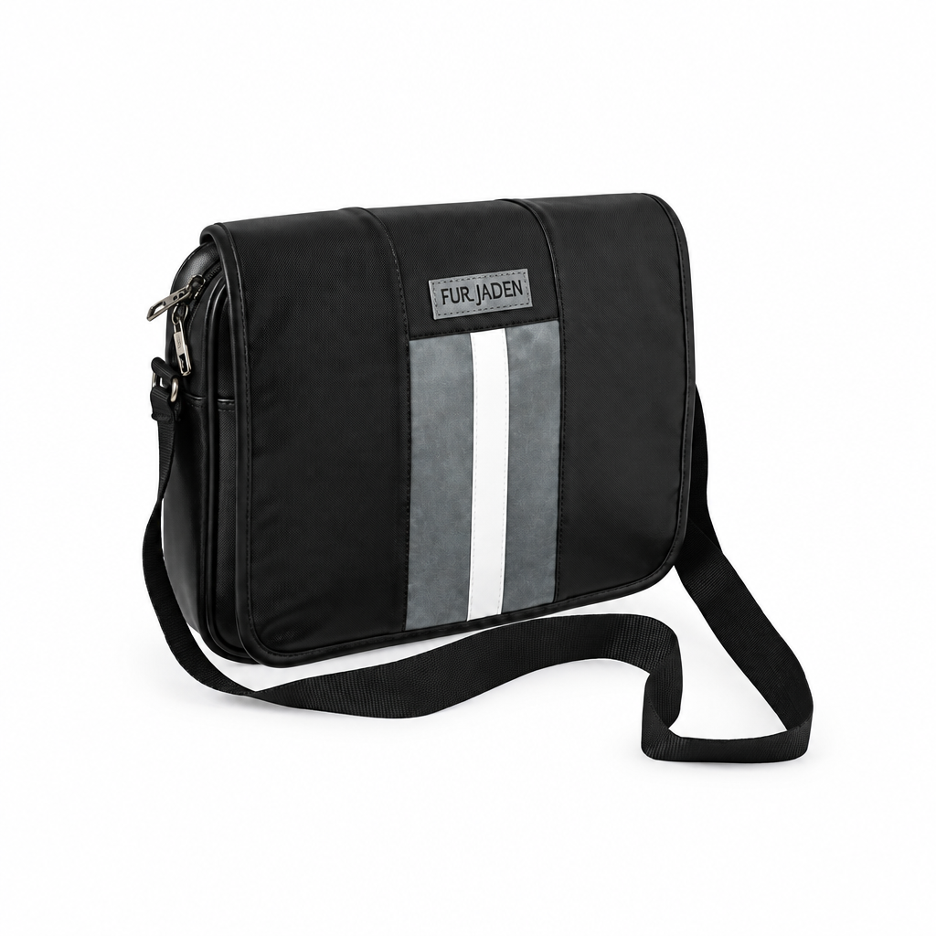 Fur Jaden Cruelty Free Vegan Leather Crossbody Bag - Black
