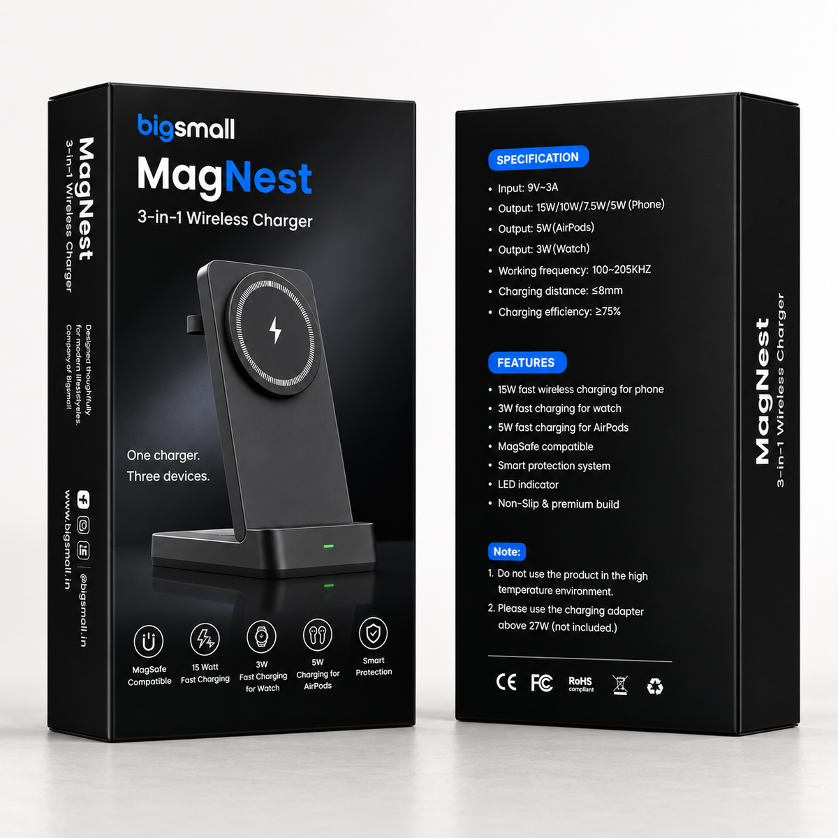 OG58- MagNest 3-in-1 Wireless Charger