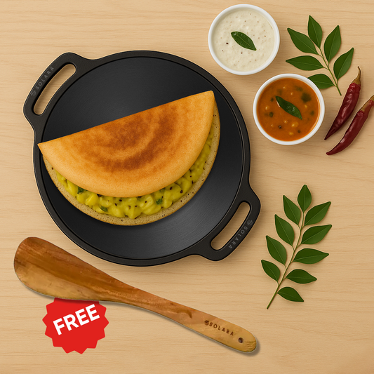 SOLARA Cast Iron Tawa 12 Inch