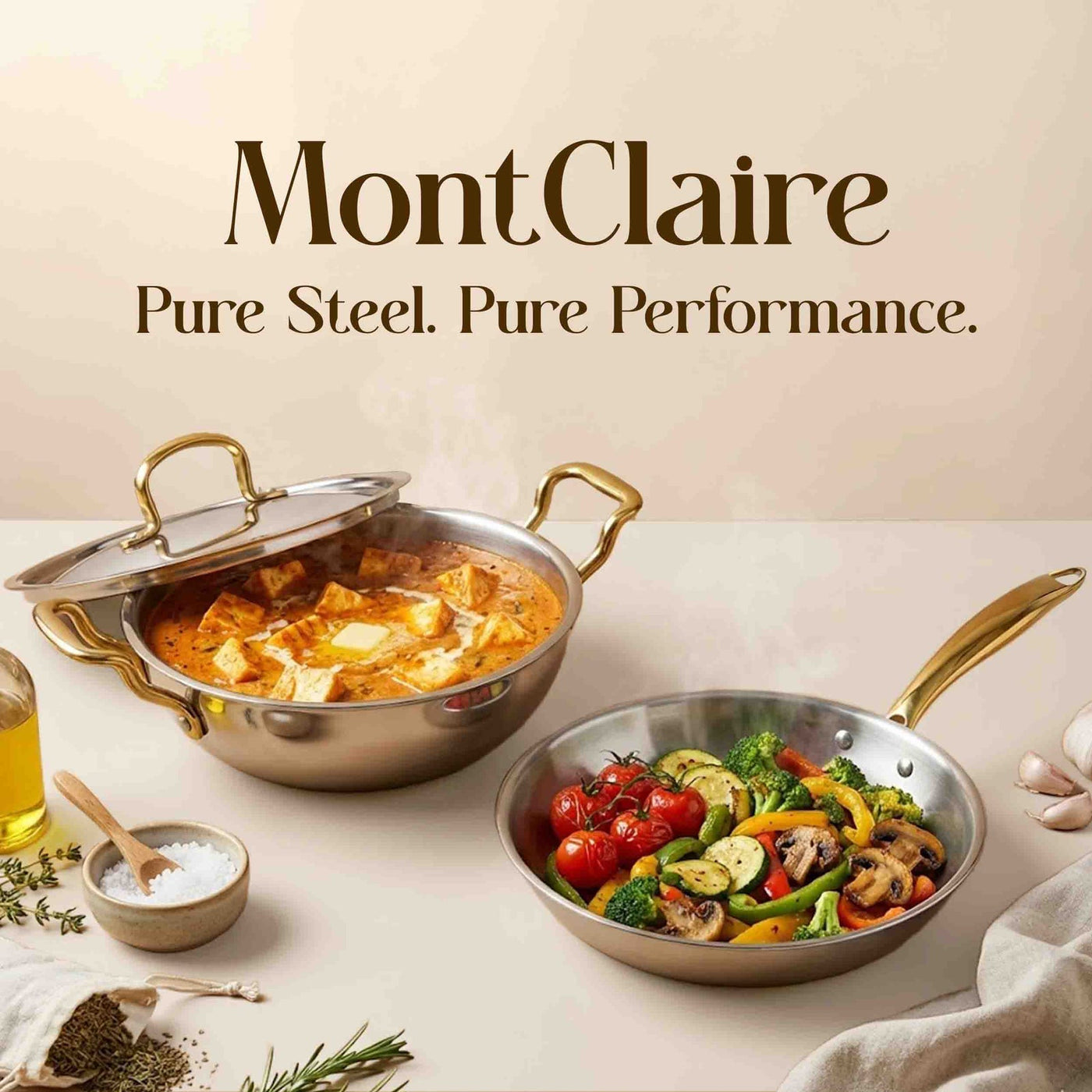 SOLARA Montclaire Kadai and Fry Pan Combo
