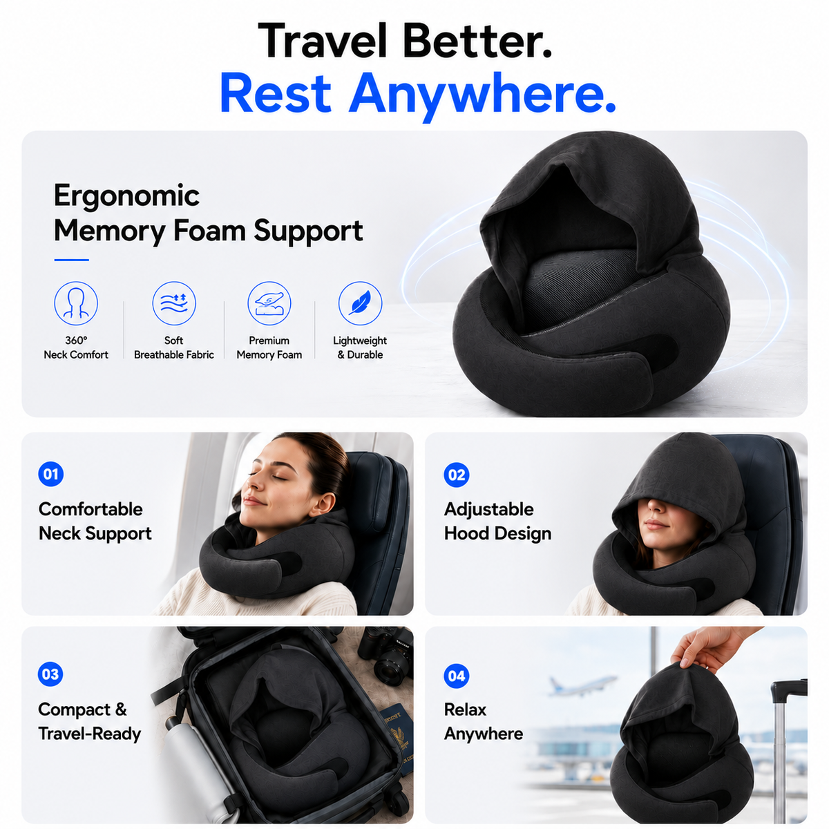 OG33- Bigsmall Nap Ninja Neck Pillow