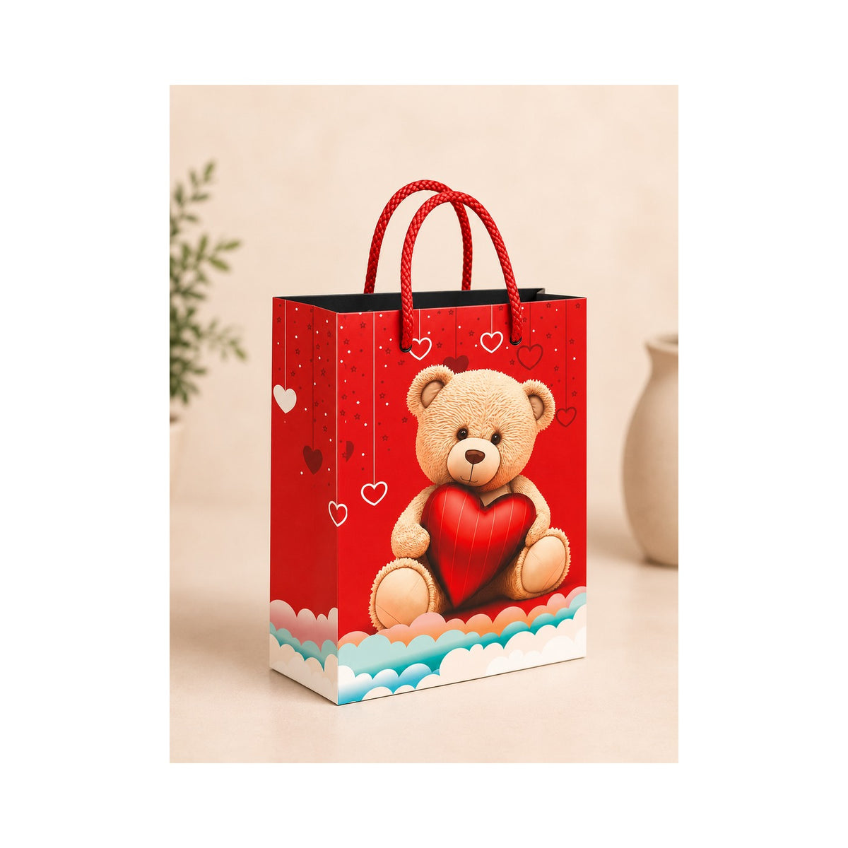 PB37- Teddy Bear Celebration Medium Paper Bag