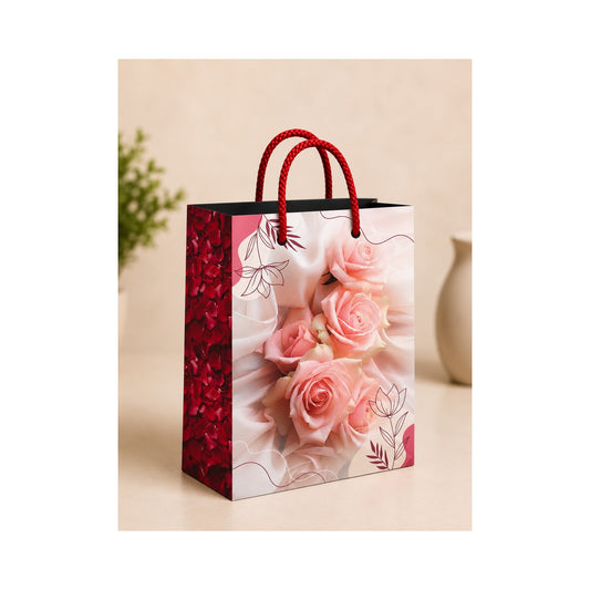 PB40- Blush Pink Rose Medium Paper Bag