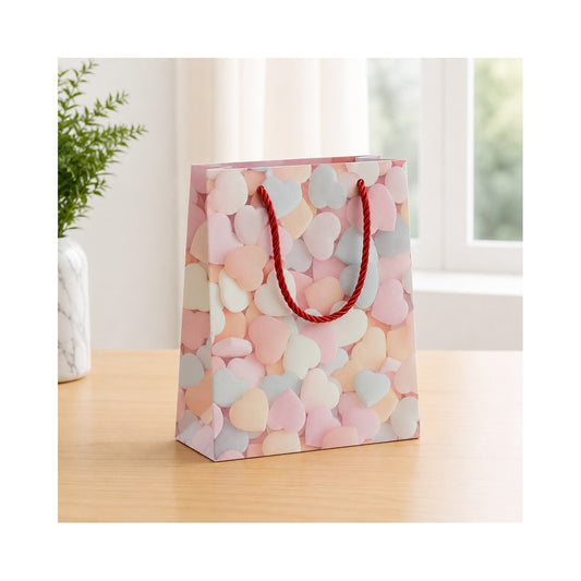 PB47- Pastel Abstract Petal Medium Paper Bag