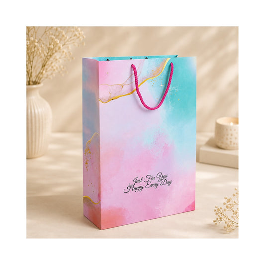 PB49- Pastel Gradient Just for You Medium Paper Bag