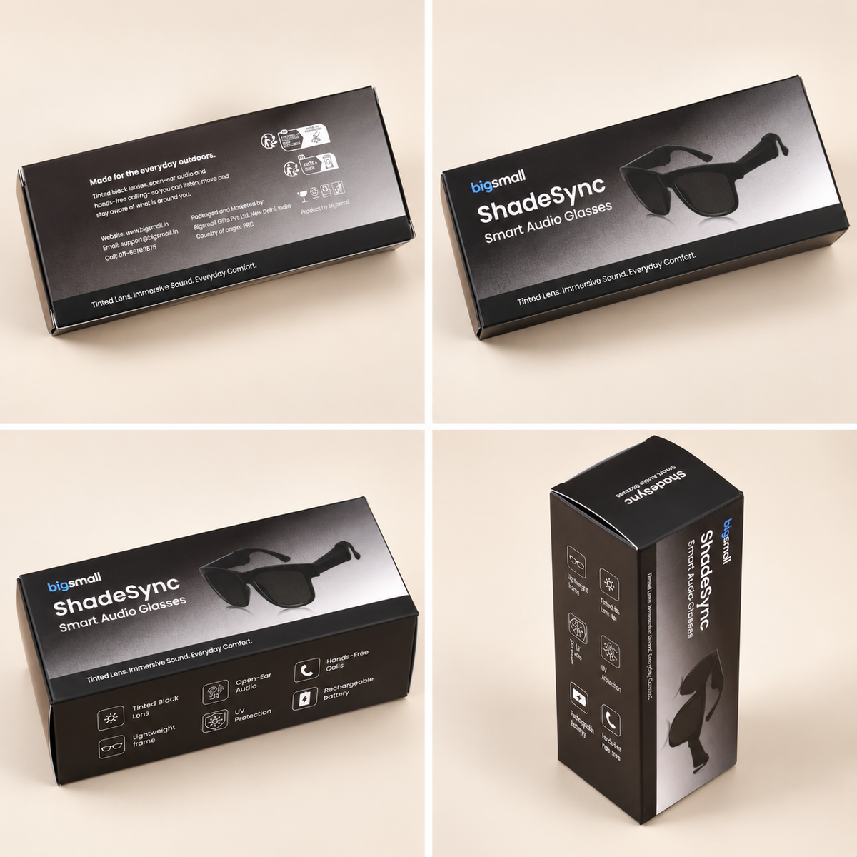 OG54- Bigsmall ShadeSync Audio Bluetooth Smart Sunglasses