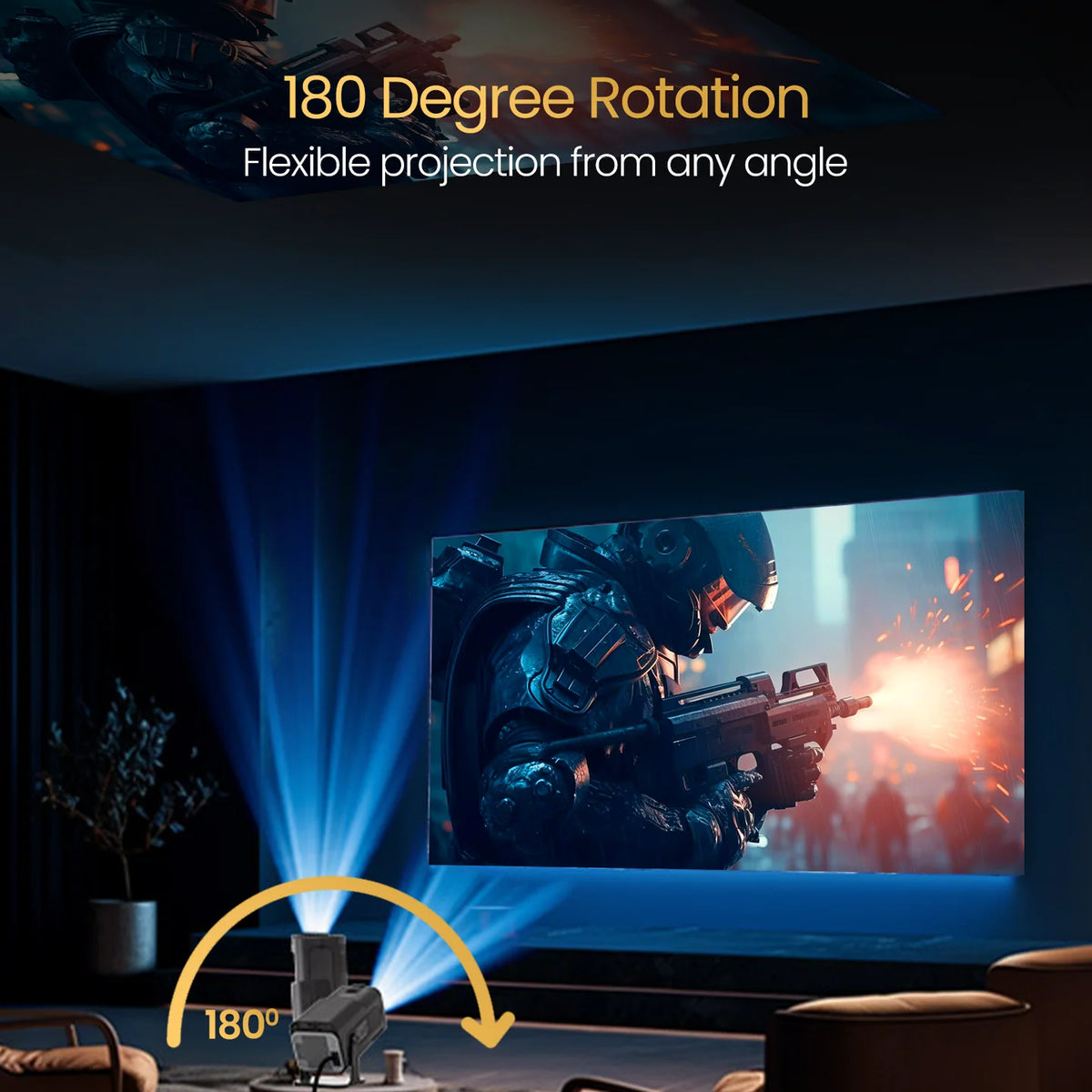 ED55- Portronics Beem 470 Smart LED Projector